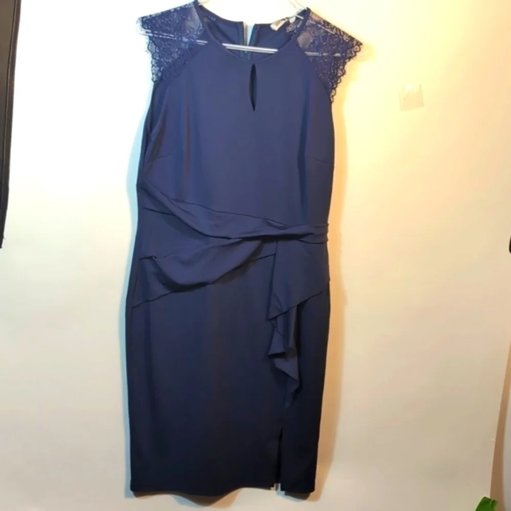 NWT Grace Karin Navy Lace Cocktail Dress Size XL | A-Line Wedding Guest